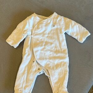 Janie and Jack Cozy White Quilted Baby Onesie